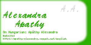 alexandra apathy business card